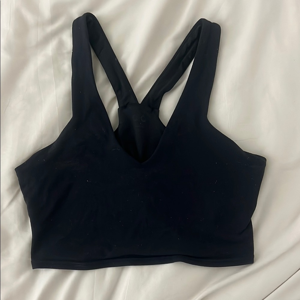 ALO Yoga Black Sports Bra with Crossed Straps
